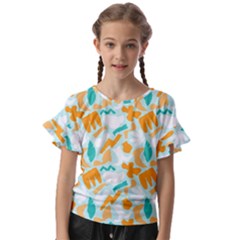 Kids  Cut Out Flutter Sleeves 