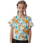Design Pattern Seamless Tropical Kids  Cut Out Flutter Sleeves