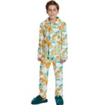 Design Pattern Seamless Tropical Kids  Long Sleeve Velvet Pajamas Set