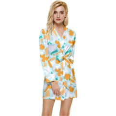 Long Sleeve Satin Robe 
