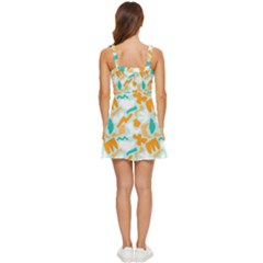 Ruffle Edge Bra Cup Chiffon Mini Dress 