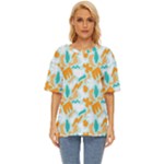 Design Pattern Seamless Tropical Oversized Basic T-Shirt