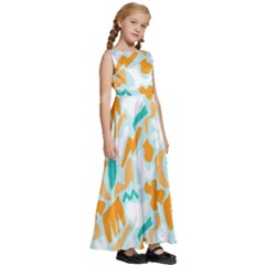 Kids  Satin Sleeveless Maxi Dress 