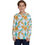 Design Pattern Seamless Tropical Kids  Crewneck Sweatshirt