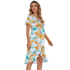 Women s Kimono Wrap Satin Dress 