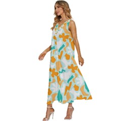 V-Neck Sleeveless Wide Leg Pants Overalls 