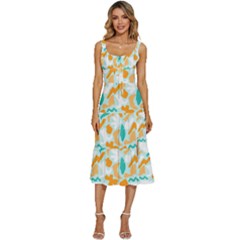 Women s Sleeveless Corset Midi Dress 