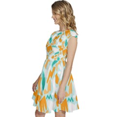 Cap Sleeve High Waist Dress 