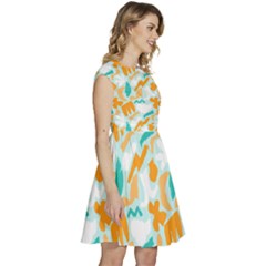 Cap Sleeve High Waist Dress 