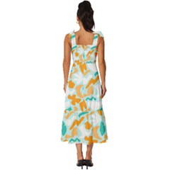 Tie-Strap Tiered Midi Chiffon Dress 
