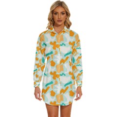 Womens Long Sleeve Shirt Dress 