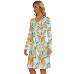 Long Sleeve Dress With Pocket 