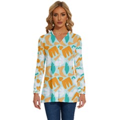 Long Sleeve Drawstring Hooded Top 