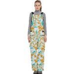 Design Pattern Seamless Tropical Women s Side Zip Front Pouch Ski And Snowboard Bib Pants	