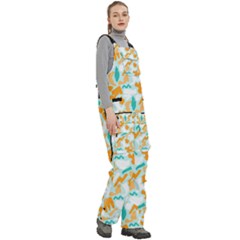 Women s Side Zip Front Pouch Ski And Snowboard Bib Pants	 