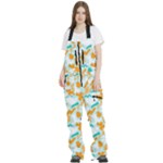 Design Pattern Seamless Tropical Women s Front Zip Ski And Snowboard Bib Pants