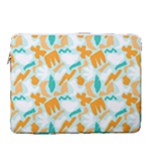 Design Pattern Seamless Tropical 15  Vertical Laptop Sleeve Case With Pocket