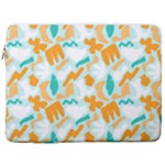 Design Pattern Seamless Tropical 17  Vertical Laptop Sleeve Case With Pocket