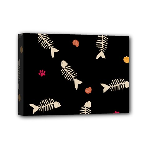 Pattern Design Seamless Fishbone Mini Canvas 7  x 5  (Stretched) from ArtsNow.com