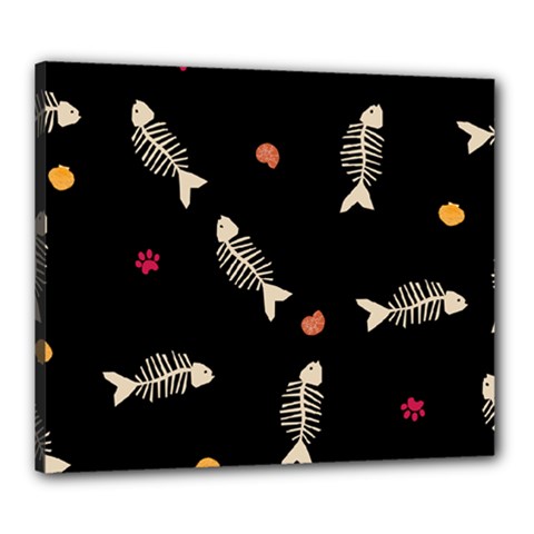 Pattern Design Seamless Fishbone Canvas 24  x 20  (Stretched) from ArtsNow.com