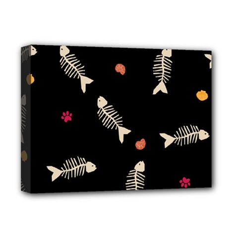 Pattern Design Seamless Fishbone Deluxe Canvas 16  x 12  (Stretched)  from ArtsNow.com