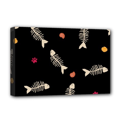 Pattern Design Seamless Fishbone Deluxe Canvas 18  x 12  (Stretched) from ArtsNow.com