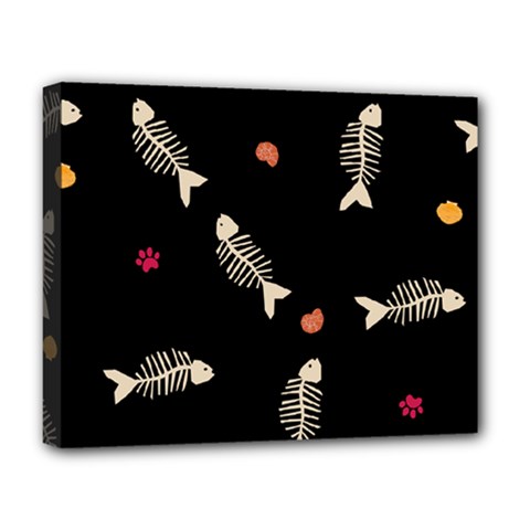 Pattern Design Seamless Fishbone Deluxe Canvas 20  x 16  (Stretched) from ArtsNow.com