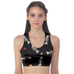 Pattern Design Seamless Fishbone Fitness Sports Bra