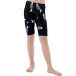 Pattern Design Seamless Fishbone Kids  Mid Length Swim Shorts
