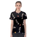 Pattern Design Seamless Fishbone Women s Sport Mesh T-Shirt
