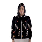 Pattern Design Seamless Fishbone Women s Hooded Windbreaker