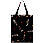 Pattern Design Seamless Fishbone Zipper Classic Tote Bag