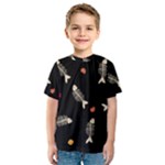 Pattern Design Seamless Fishbone Kids  Sport Mesh T-Shirt