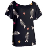 Pattern Design Seamless Fishbone Women s Oversized T-Shirt