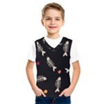 Pattern Design Seamless Fishbone Kids  Basketball Tank Top