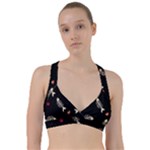 Pattern Design Seamless Fishbone Sweetheart Sports Bra