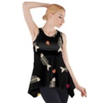 Pattern Design Seamless Fishbone Side Drop Tank Tunic
