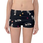 Pattern Design Seamless Fishbone Reversible Boyleg Bikini Bottoms
