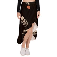 Asymmetrical Ruffle Hem Skirt  