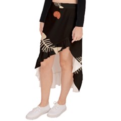 Asymmetrical Ruffle Hem Skirt  