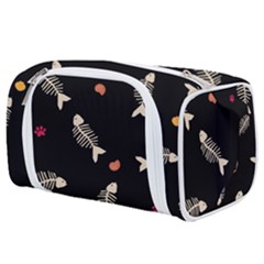 Pattern Design Seamless Fishbone Toiletries Pouch from ArtsNow.com