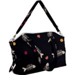 Pattern Design Seamless Fishbone Canvas Crossbody Bag