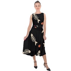 Midi Tie-Back Chiffon Dress 