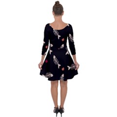 Quarter Sleeve Skater Dress 