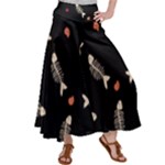Pattern Design Seamless Fishbone Women s Satin Palazzo Pants