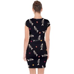 Capsleeve Drawstring Dress  