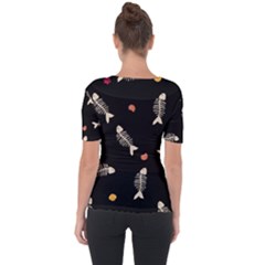 Shoulder Cut Out Short Sleeve Top 