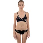 Pattern Design Seamless Fishbone Wrap Around Bikini Set