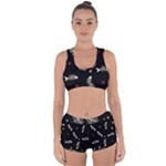 Pattern Design Seamless Fishbone Racerback Boyleg Bikini Set
