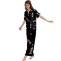Short Sleeve Long Pants Satin Pajamas Set 